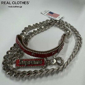 【中古】Supreme×b.b.simon/シュプリーム×ビービーサイモン【22AW】Studded Dog Leash/スタッズ ドッグ リーシュ レッド