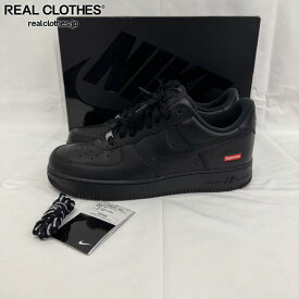 【中古】Supreme×NIKE/シュプリーム×ナイキ AIR FORCE 1 LOW/エア フォース1 ロー ブラック CU9225-001/29.5