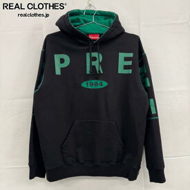 【中古】Supreme/シュプリーム【19AW】Spread Logo Hooded Sweatshirt/スプレッドロゴ プルオーバーパーカー/ブラック/M