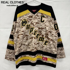 【中古】Supreme/シュプリーム【25AW】 Fire &amp; Ice Hockey Jersey/ホッケージャージ/カモ/XL