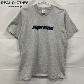 【中古】Supreme/シュプリーム【24SS】Pinline Tee/ピンライン Tシャツ グレー/アッシュグレー/L