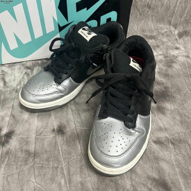 【中古】Supreme×NIKE/シュプリーム×ナイキ【19AW】DUNK LOW OG QS/ダンク ロー メタリックシルバー CK3480-001/25.0