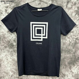 【中古】CELINE/セリーヌ【19SS】Labyrinthe Show Invitation Tee/ラビリンス ロゴプリント/半袖Tシャツ/2X308605G/M