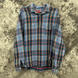 【中古】Supreme/シュプリーム【23SS】Pullover Plaid Flannel Shirt/プルオーバー プレイド フランネルシャツ/XL