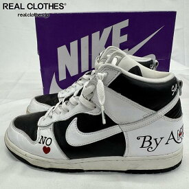 【中古】Supreme×NIKE/シュプリーム×ナイキ SB DUNK HIGH OG QS BY ANY MEANS/ダンクハイ バイ エニー ミーンズ DN3741-002/28
