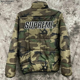 【中古】SUPREME/シュプリーム【15AW】Reversible Pullover Puffer/リバーシブル プルオーバー パフィー 中綿ジャケット レッド/M