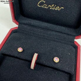 【中古】Cartier/カルティエ サフィール レジェ ドゥ ピアス K18YG/イエローゴールド×ピンクサファイヤ