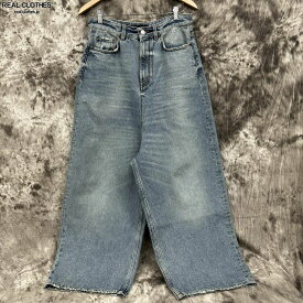 【中古】BALENCIAGA/バレンシアガ【23SS】LOW CROTCH JEANS/USED加工 バギー デニムパンツ/697886 THW25/24