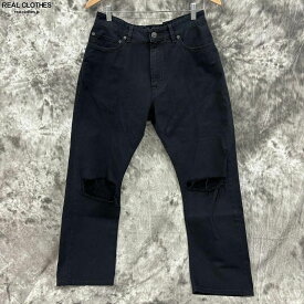 【中古】BALENCIAGA/バレンシアガ Rips Loose Fit Jeans ニークラッシュ デニムパンツ 745149 TNW11/S