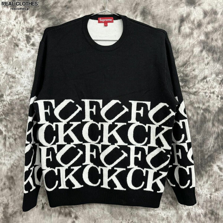 SUPREME 20AW Fuck Sweater 暴れ ニットセーター 