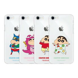 CQ クレヨンしんちゃん シンプル iPhone Galaxy 透明ゼリー ケース カバー スマホケース Crayon Shinchan Simple Clear Jelly Case