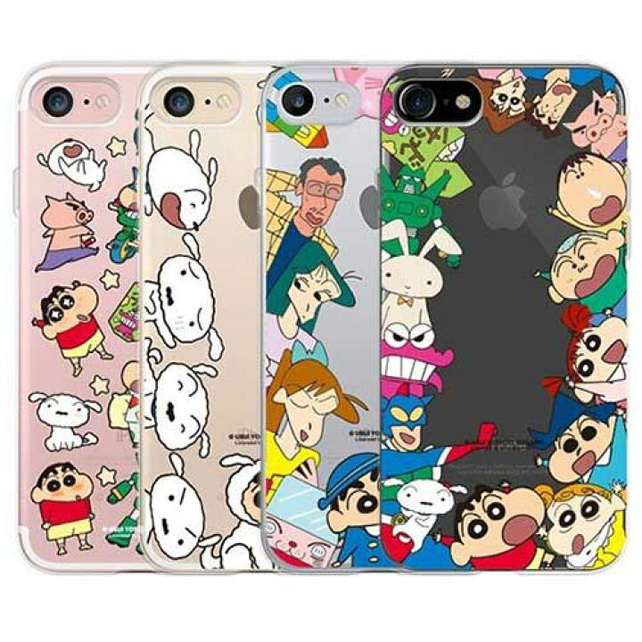 楽天市場 Cq Crayon Shinchan わいわい Clear Jelly Case クレヨンしんちゃん Iphone Galaxy カバー スマホケース リアーナ