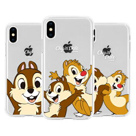 TR ディズニー チップとデール iPhone Galaxy 透明ゼリー ケース カバー スマホケース Disney Chip n Dale クリア ゼリー