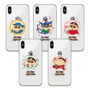 CQ N񂿂 rbO t[ iPhone Galaxy [[ P[X Jo[ X}zP[X Crayon Shinchan Big Frame Clear Jelly