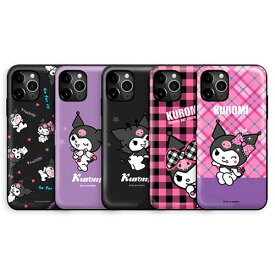 79 クロミ iPhone Galaxy ケース カバー スマホケース Sanrio Characters Kuromi Cutie Magnetic Card Mirror Bumper サンリオ IC Suica カード収納可能