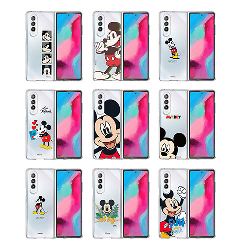 FT Disney Mickey Mouse 【受賞店舗】 Clear Hard Galaxy Z スマホケース カバー Fold ミッキーマウス ディズニー ケース 3 91%OFF