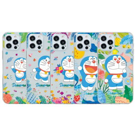 CQ ドラえもん フラワー iPhone Galaxy 透明ゼリー ケース カバー スマホケース DORAEMON FLOWER Clear Jelly