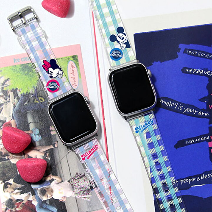 楽天市場 Ft Disney ディズニー Clear Apple Watch Band アップルウォッチ バンド クリアバンド ベルト 45mm 44mm 42mm 41mm 40mm 38mm ベルト 時計バンド アップルウォッチバンド 腕時計ストラップ リアーナ