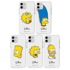 TR ザ シンプソンズ iPhone/Galaxy カバー スマホケース The Simpsons Face クリア ゼリー