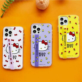 MP サンリオ ハローキティ ビビッド ストラップ iPhone Galaxy 防弾 ケース カバー スマホケース ストラップ HELLO KITTY VIVID STRAP GELL HARD CASE スマホグリップ 落下防止