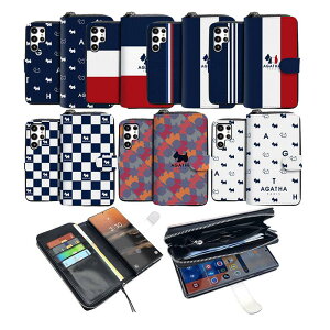J2 AK^ p Wbp[ 蒠^ iPhone Galaxy P[X Jo[ X}zP[X AGATHA PARIS ZIPPER DIARY WALLET CASE