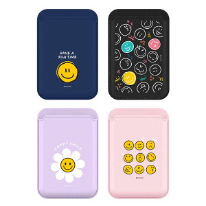 S2 �W���X�g�t�H�[���[ �킢�킢 �X�}�C�� Magsafe �Ή� �J�[�h �E�H���b�g JUST4U WAGLE WAGLE SMILE MagSafe Case Wallet �J�[�h��3���܂Ŏ��[�\ �r�[�K�����U�[