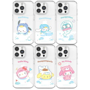 TI iPhone Galaxy J[h n[h P[X Jo[ X}zP[X ACXtY SANRIO ICE FRIENDS CARD CLEAR HARD CASE 1[łp TR