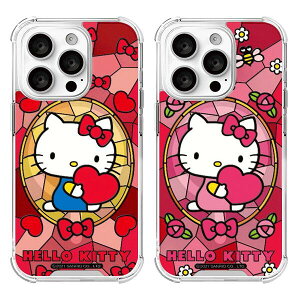TI n[LeB XehOX MagSafeΉ iPhone Galaxy he P[X Jo[ X}zP[X tF[X SANRIO HELLO KITTY STAINED GLASS MagSafe GELL HARD CASE COVER MP