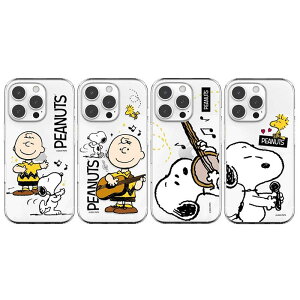 s[ibc Xk[s[ iPhone Galaxy VO Ah \O [[ P[X Jo[ X}zP[X PEANUST SNOOPY SING AND SONG CLEAR JELLY CASE TR
