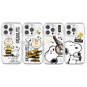 s[ibc Xk[s[ iPhone Galaxy VO Ah \O MagSafe Ή he YK[h P[X Jo[ X}zP[X PEANUTS SNOOPY SING AND SONG LENS GUARD MagSafe Gell Hard Case Cover TR