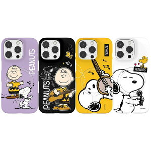 s[ibc Xk[s[ VO Ah \O iPhone Galaxy Magsafe Ή X n[h P[X Jo[ X}zP[X PEANUT SNOOPY SING AND SONG MagSafe SLIM HARD CASE COVER TR