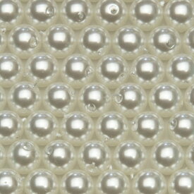 樹脂パール ビーズ ラウンド 2mm #109 無鉛ホワイト 5本 (75cm×5個) 約1,875粒入り パールビーズ カラーパール