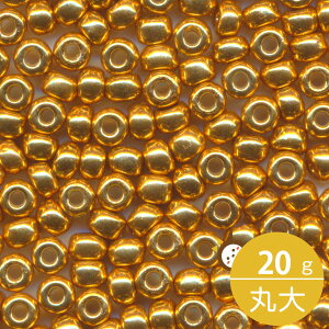 MIYUKI シードビーズ 丸大 8/0 約3mm #4203 イエローゴールド(デュラコート外銀着色) 20グラムバラ 約780粒入り ミユキビーズ