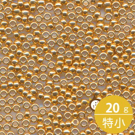 MIYUKI シードビーズ 丸特小 15/0 約1.5mm #182 ゴールド(外銀メッキ着色) 20グラムバラ 約5,000粒入り ミユキビーズ