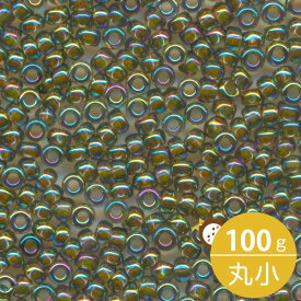 MIYUKI シードビーズ 丸小 11/0 約2mm #361 オリーブライン(グレーAB中染) 100グラムバラ (20グラムパック×5個) 約11,000粒入り ミユキビーズ
