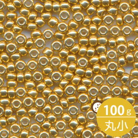 MIYUKI シードビーズ 丸小 11/0 約2mm #4202 ゴールド(デュラコート外銀着色) 100グラムバラ (20グラムパック×5個) 約11,000粒入り ミユキビーズ