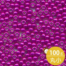 MIYUKI シードビーズ 丸小 11/0 約2mm #1077 ダークピンク(外銀メッキ着色) 100グラムバラ (20グラムパック×5個) 約11,000粒入り ミユキビーズ