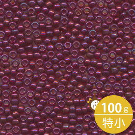 MIYUKI シードビーズ 丸特小 15/0 約1.5mm #313 ワインレッドABゴールドラスター 100グラムバラ (20グラムパック×5個) 約25,000粒入り ミユキビーズ