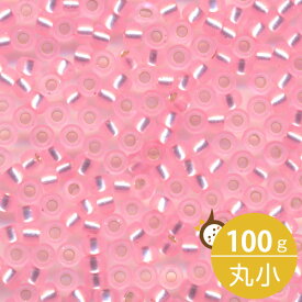 MIYUKI シードビーズ 丸小 11/0 約2mm #22 ライトピンク(クリスタル銀引着色) 100グラムバラ (20グラムパック×5個) 約11,000粒入り ミユキビーズ
