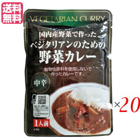 【5/30(木)限定！楽天カードでポイント4倍！】カレー ベジタリアン ビーガン ベジタリアンのための野菜カレー 200g 中辛 20個セット 桜井食品 送料無料