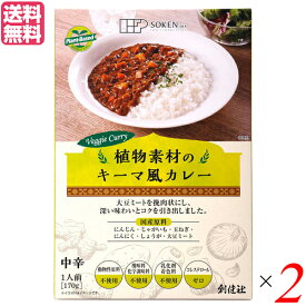 【6/5(水)限定！楽天カードでポイント9倍！】カレー カレーレトルト カレールー 創健社 植物素材のキーマ風カレー（中辛）（レトルト） 170g 2個セット 送料無料