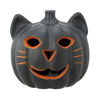 ハロウィン HALLOWEEN★LEDライト・キャットランタンHW-1571(Sサイズ21cm) HALL-10【ディスプレイ/インテリア/飾り/装飾用/販促用/業務用/店頭/室内用/照明/イルミネーション/ハロウィーン/受付/ランプ/ネコ/ねこ/猫/黒猫】