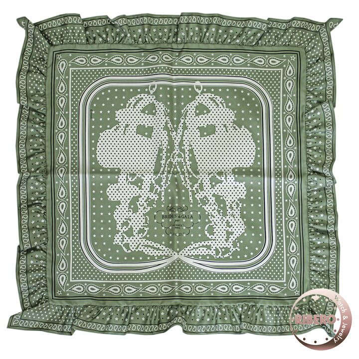 楽天市場】HERMES エルメス カレ70 Brides de Gala Bandana a Pois 