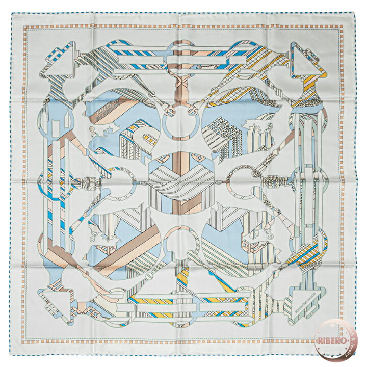 楽天市場】HERMES エルメス カレ90 Double Face Tatersale en Zigzag 