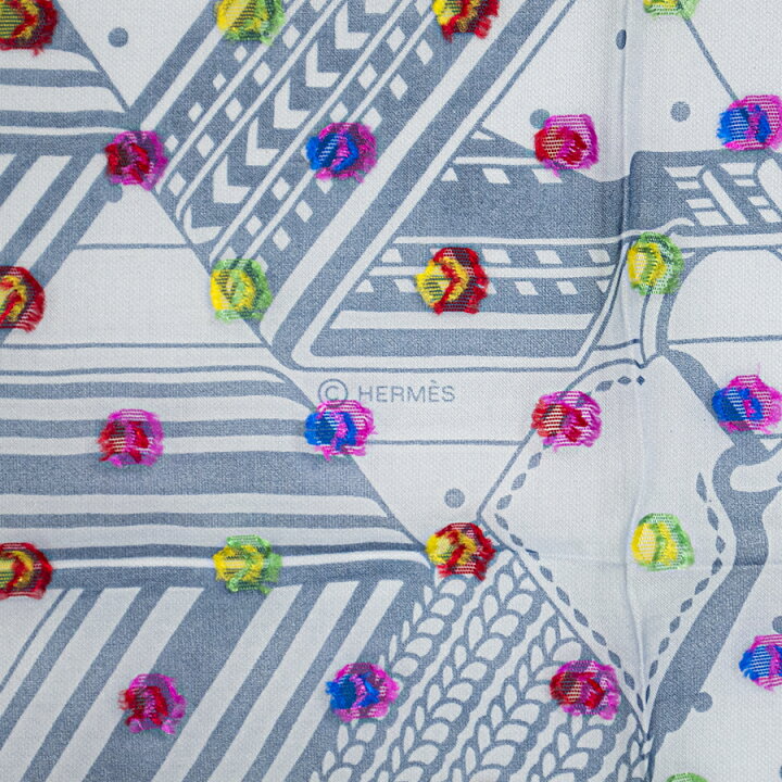 楽天市場】HERMES エルメス カレ60 Sangles en Zig Zag Bandana Pois  