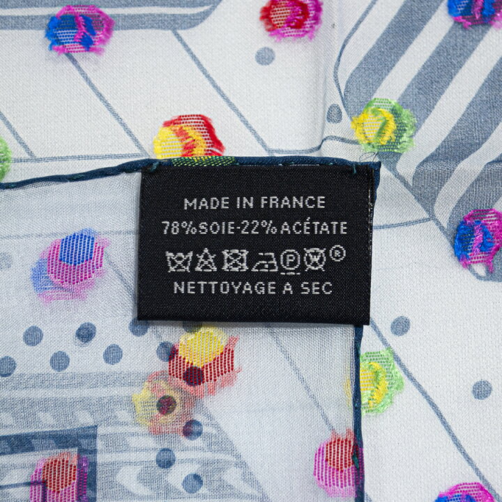 楽天市場】HERMES エルメス カレ60 Sangles en Zig Zag Bandana Pois  