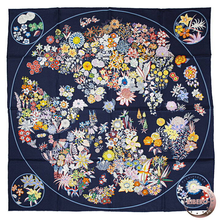 楽天市場】HERMES エルメス カレ90 Planifleurs プラニフルール 