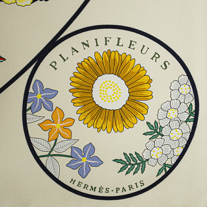 楽天市場】HERMES エルメス カレ90 Planifleurs プラニフルール 