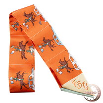 楽天市場】エルメス ツイリー スカーフ オレンジの通販 