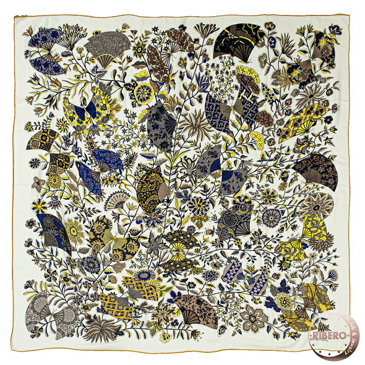 楽天市場】HERMES エルメス カレジェアン Fleurs et papillons de 